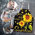 thumbnail image 4 of Delantal De Lino Con Estampado De Girasol Baberos De Cocina Impermeables Accesorios De Limpieza Del Hogar Likrtyny Arte Deco, 4 of 9