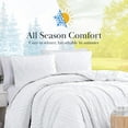 thumbnail image 4 of Southshore Fine Living, Inc. Clipped Jacquard Comforter Bedding Set Down Alternative All-Season Warmth, Soft Cozy Bedspread 3-Piece with Two Matching Shams, Chevron White, King/California King, 4 of 9