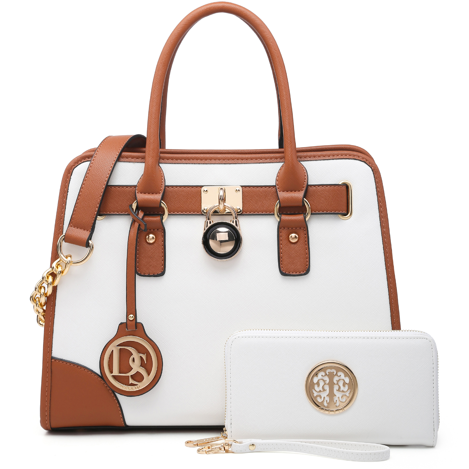 Dasein Women Handbags Top Handle Satchel Purse Shoulder Bag Briefcase Hobo Bag Set 2pcs