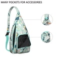 thumbnail image 2 of Tropical Bird Print Sling Backpack – Colorful Hand-Drawn Watercolor Birds & Floral Crossbody Bag for Travel & Hiking, 2 of 4