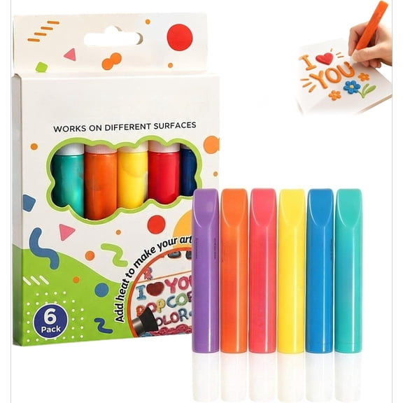 3d Relief Art Pen, Magic Pens 3d Puffy Drawing Kit, Bubble Art Markers for Crafts, Create Raised 3d Puffy with Bubble Pen