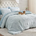 thumbnail image 3 of Juego de Edredón Bedsure King Size Azul Polvoriento Boho 3 Piezas, 3 of 8