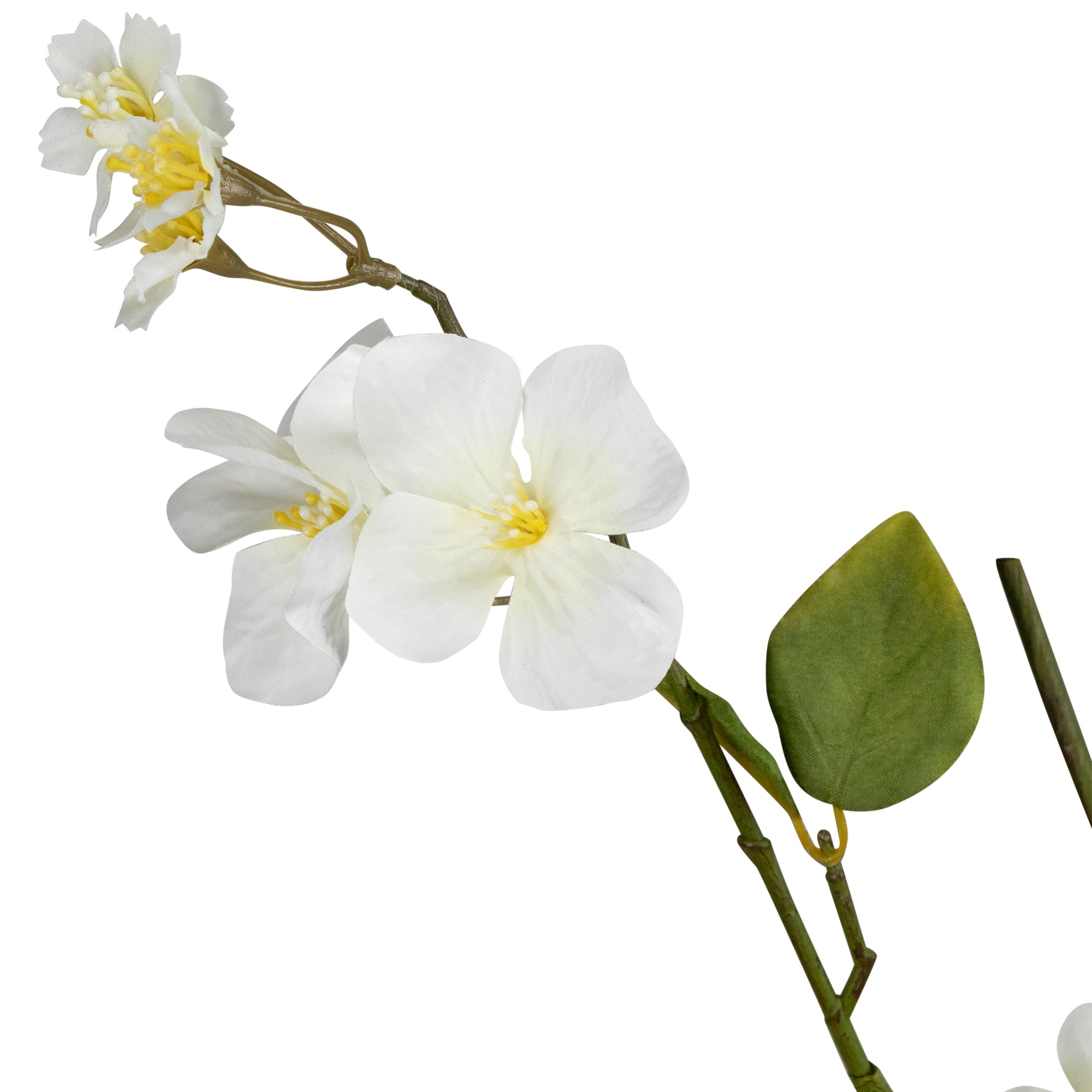 Japanese Anemone Artificial Floral Sprays - 45.5" - White and Yellow - Set of 4