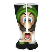 Frightened Luigi's Mansion Fashion Socks Warm Elastic Knitted Crew Calf Socks Gift Stockings For Women Men 15.7in Long