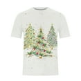 thumbnail image 5 of WXLWZYWL Mens Chrismas Suits Short Sets Outfits 2 Piece Casual Tracksuit Short Sleeve Round Neck Printed T Shirt and Drawstring Shorts Pants Set, 5 of 5