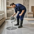 thumbnail image 3 of Epoxy Colored Sand Floor Paint, Epoxy Colored Sand Floor Paint 5 Gallon, High Gloss Marble Effect Garage Coating, Non-Slip, Waterproof, Indoor/Outdoor, Concrete, Tiles, Marble (White hemp gray), 3 of 7