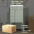 thumbnail image 6 of EUROCO Bathroom Vanity with Ceramic Sink, 24" Freestanding Bathroom Cabinet Vanity with 2 Drawers,Lager Storage,1 Door ,Solid Wood Frame Bathroom Vanities,Green, 6 of 9