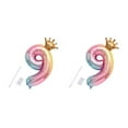 thumbnail image 4 of Decodeary 32 inch Gradient Color Digit Foil Balloons Happy Birthday Rainbow Number Ballons Wedding Birthday Party Christmas Decorations 10 2Set, 4 of 6