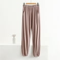 thumbnail image 2 of Women's Linen Pants Pajama Pants For Women In Summer Can Be Worn Loose Large Size Pocket Pants Loose Wide Leg Pants For Women'S Home Pants, Women's Casual Pants XXXXL, 2 of 3