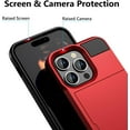thumbnail image 5 of Case Compatible with iPhone 15 Pro with Card Holder, Dual Layer Shockproof Wallet Phone Case Hidden Card Slot Sliding Protective Hard Shell Back Cover Slim Case for iPhone 15 Pro 6.1 Inch Red, 5 of 14