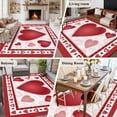 thumbnail image 5 of Valentines Area Rug 5x8 FT, Non Slip Bedroom Throw Carpet, Romantic Red Lips Love Heart Washable Soft Floor Carpet Non-Shedding Rug for Living Room Nursery Dorm Office, 5 of 9