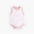 thumbnail image 2 of Gibobby Pañalero de algodón Ropa de verano para bebé, mono de algodón con dibujos animados para bebé recién nacido, arnés para bebé con estampado de animales,(Rosa, 6 Meses), 2 of 5