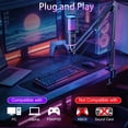 thumbnail image 5 of ONIKUMA USB Gaming Microphone with Boom Arm, Noise-Cancelling Condenser Mic for Streaming, Podcast, PC, Mac, PS4/PS5, 5 of 11