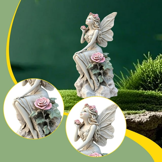 Decoración de jardín plana 2D que representa a una niña, estaca para maceta, fácil instalación, adorno para césped, decoración de jardín para