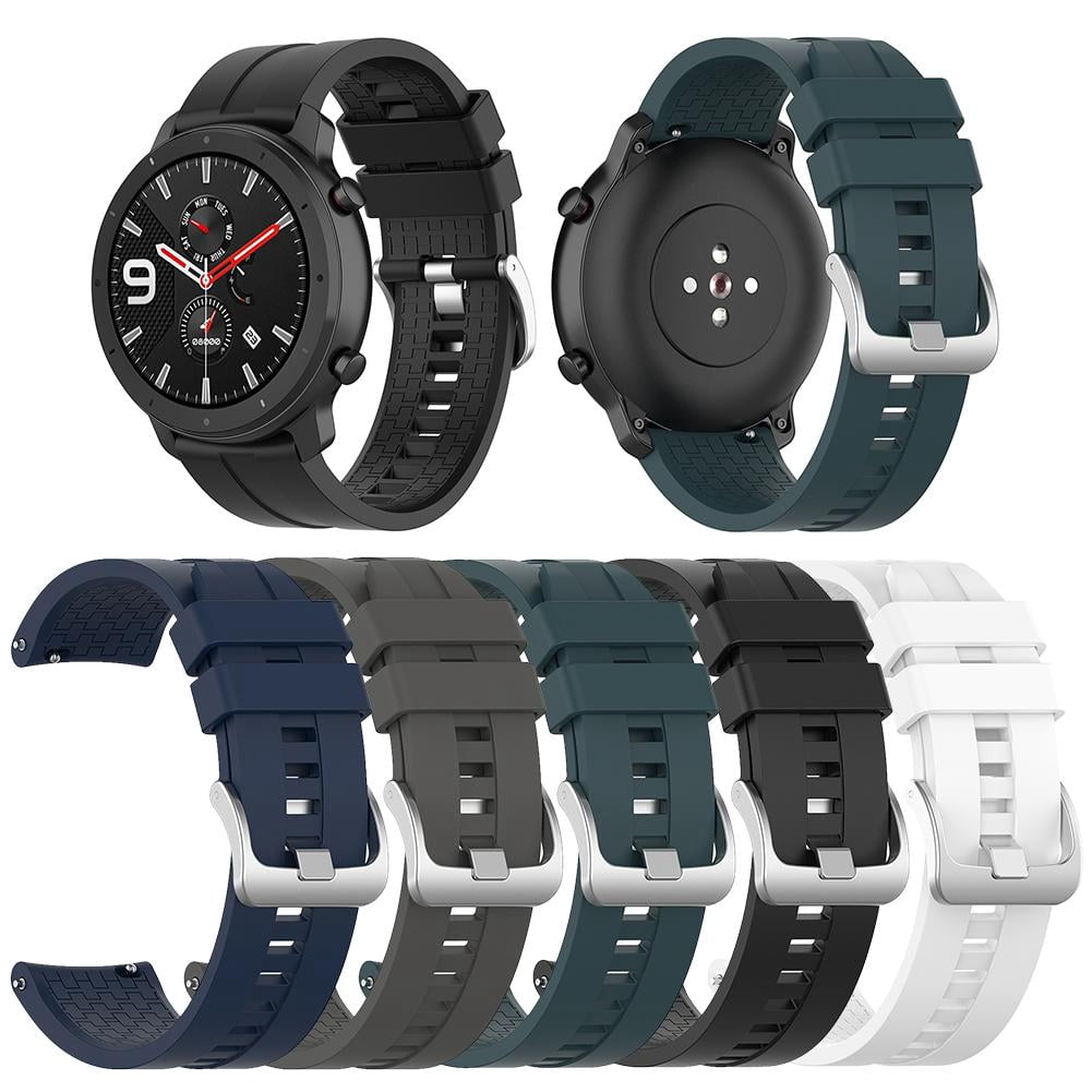 HonHaione 22mm Silicone Wrist Strap Band w/Buckle for Amazfit GTR 47mm ( Black) | Walmart Canada