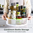 thumbnail image 3 of Spice Bottle TurnTable Condiment Condiments Contenedores Bandeja Dormitorio Baño Cesta Frigorífico Armario Armario Organizador Negro Grande Monstrate HA011493-03, 3 of 7