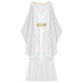 thumbnail image 6 of Sxiwei Womens Roman Dresses Adult Costumes Halloween Ancient Greek Queen Grecian Tunic Dress White 3XL, 6 of 7