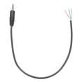 thumbnail image 1 of Cable estéreo TRS de 4 polos de 3.5mm macho a cable pelado de extremo abierto para auriculares, 0.30m, 1 of 6