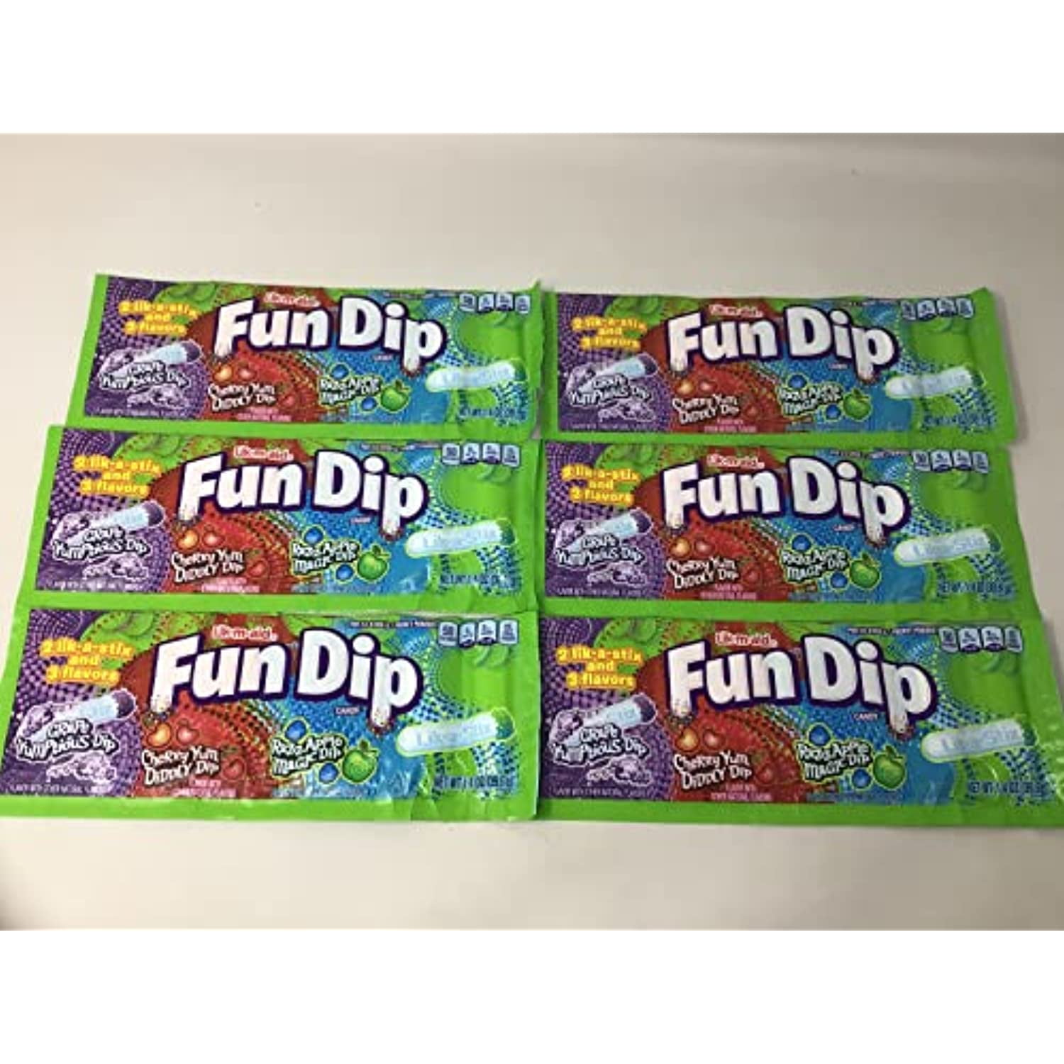 Fun Dip 3 Flavor Pack Fun Dip Razzapple Magic Dip, Cherry Yum Diddly