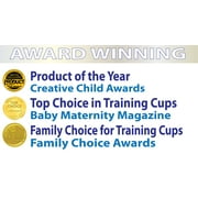 Reflo Smart Cup (Red-Violet 2-Pack) Open Training Cup, Toddler Cup, No Suction 6oz, 360 Control-Flow, USA MADE Premium High-Impact Plastic