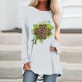 thumbnail image 2 of Blusa de manga larga con cuello en O para mujer del Día de San Patricio Pompotops FGAJ792, 2 of 5