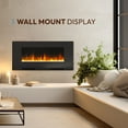 thumbnail image 4 of Cambridge 42-in. Black Indoor Wall Mount Electric Fireplace with Crystal Rock Display, 4 of 22