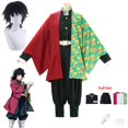 thumbnail image 2 of Disfraz de Anime Demon Slayers Kimetsu no Yaiba Tomioka Giyuu para hombre y mujer, uniforme de Kimono, ropa de fiesta de Halloween y Navidad, 2 of 4