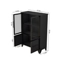 thumbnail image 7 of S-HOME Versatile Storage Cabinet Featuring 4 Iron Doors Adjustable Shelf Metal Frame For Kitchen Or Living Room, Black, 7 of 7