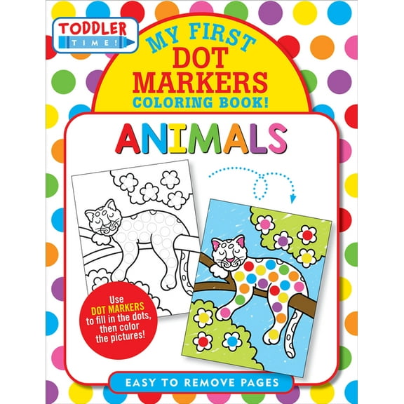 Animals Dot Markers Coloring Book (Easy to Remove Pages), (Paperback)