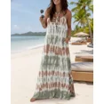 thumbnail image 3 of CHICME Nightgowns for Women Tie-Dye Print Spaghetti Strap Sleeveless Long house Dresses Women Nightshirts & Gowns with Pockets Light Green-XL, 3 of 9