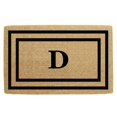 thumbnail image 1 of Nedia Home O2044D Tapis de Porte en Fibre de Coco 22 x 36 Po. Cadre Photo Double Fin, Monogramme D - Noir, 1 of 1