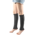 thumbnail image 4 of Pitauce Womens Cable Knitted Long Leg Warmers High Socks Boot Socks Winter Ankle Heap Sock, 4 of 5