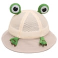 thumbnail image 1 of Sombrero de malla transpirable para niños con circunferencia de la cabeza de 48 a 52 cm, sombrero para el sol, sombrero de verano con dibujos de rana, sombrero de pescador para bebé, 1 of 5