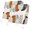 Orange, variant on Outdoor Patio Cushion Covers 2 Pack Mid Century Patio Chair Cushion Covers with Ties and Zipper Modern Boho Abstract Leaf Waterproof Outdoor Seat Cushion Covers for Patio Furniture 24"x24"