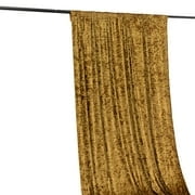 Efavormart Gold Premium Smooth Velvet Divider Backdrop Curtain Panel, Privacy Photo Booth Event Drapes with Rod Pocket - 5ftx12ft
