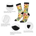 thumbnail image 4 of Honeii Sunflower Cornflower Poppy Print Adult Socks,Crew Socks,Casual Calf Socks,Daily Wear Socks for Men & Women, Perfect for Sports, Casual and Everyday Use, 4 of 6