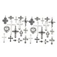 thumbnail image 1 of 30 piezas de colgante de cruz, joyería, regalos DIY, aleación de zinc, creativo, elegante, para mujeres y hombres, dije para tobilleras, pulseras, col, 1 of 9