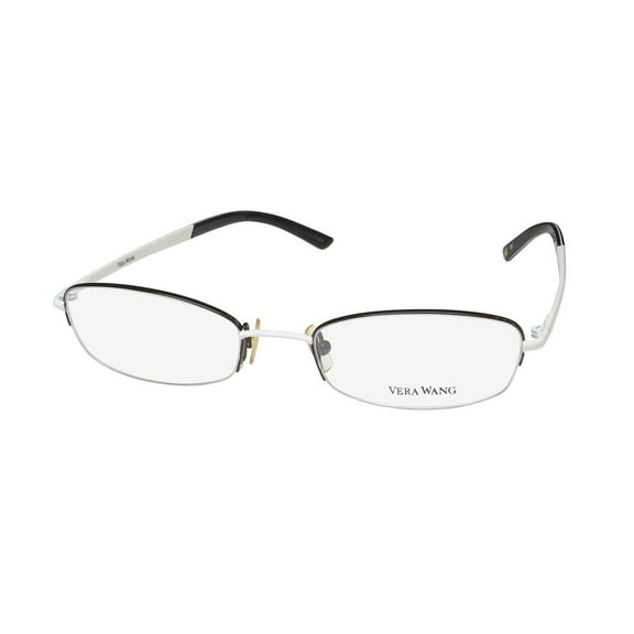 VERA WANG V123 EYEGLASS FRAME/GLASSES HALF-RIMLESS NARROW LENSES TRENDY DESIGNER