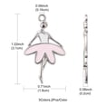 thumbnail image 3 of 1Bag 10Pcs 5 Colors Alloy Enamel Pendants Ballerina Charm Mixed Color 31x18x2mm Hole: 1.6mm 2pcs/color, 3 of 5
