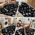 thumbnail image 6 of Black Spring Floral Kitchen Runner Rug 2.7x5 Washable Runners for Hallway Non Slip Flowers Botanical Elegant Pastoral Large Area Rug Indoor Floor Carpet for Bathroom Laundry Entryway Bedroom, 6 of 7