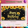 thumbnail image 2 of Sunflower Design Banner Yellow Theme Birthday Party Backdrop Floral Pattern String Lights Decor Backdrop for Birthday Party Photo Shoot Indoor Decoration, 2 of 9