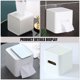 thumbnail image 5 of 2 piezas de caja de pañuelos de baño, funda de plástico cuadrada simple, soporte para cubos de pañuelos, estuche de almacenamiento, 5 of 6