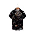 thumbnail image 3 of Camisas De Franela Para Hombre Camisa corta de verano con bolsillo de seis botones para hombre, camisa informal con estampado 3D para hombre (M, XXL), 3 of 4