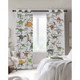 thumbnail image 4 of Dinosaur Blackout Curtains for Bedroom Living Room Darkening Curtains 54 Inch Long Funny Dino Cute Cartoon Boys Girls Children Short Curtain for Small Window Treatment Grommet Drapes 42"x54"x2, 4 of 9