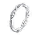 thumbnail image 1 of justharion Couples Wedding Crystal Ring Punk Twist Loop Circle Woman ring Wedding Man Girls Lady Party Jewelry Rings, 1 of 9