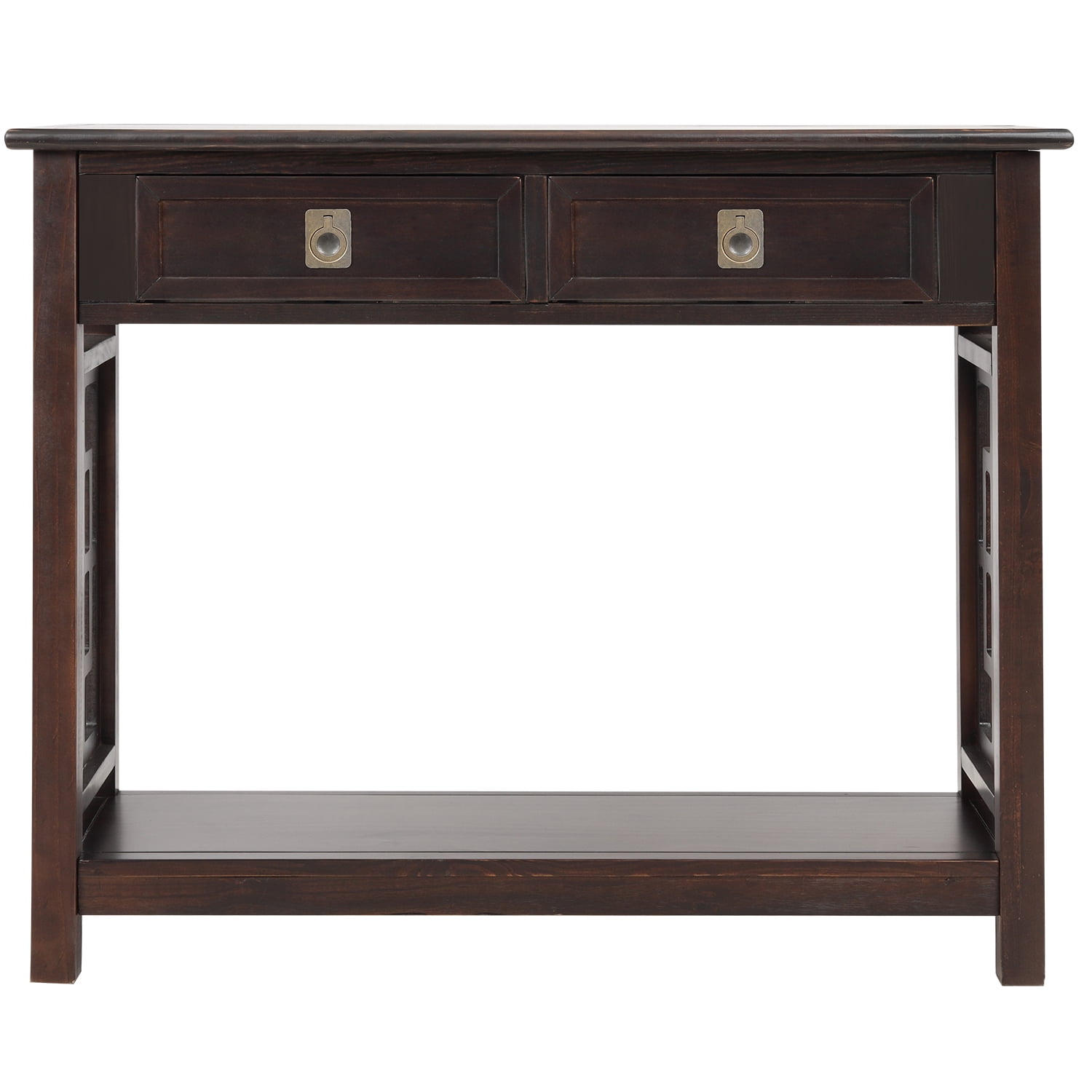 Hallway Entryway Accent Table with Storage Shelf, Large Console Table