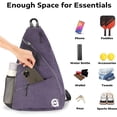 thumbnail image 3 of A11N SPORTS Adult Pickleball Reversible Crossbody Sling Bag/Backpack, Lavender, 3 of 8