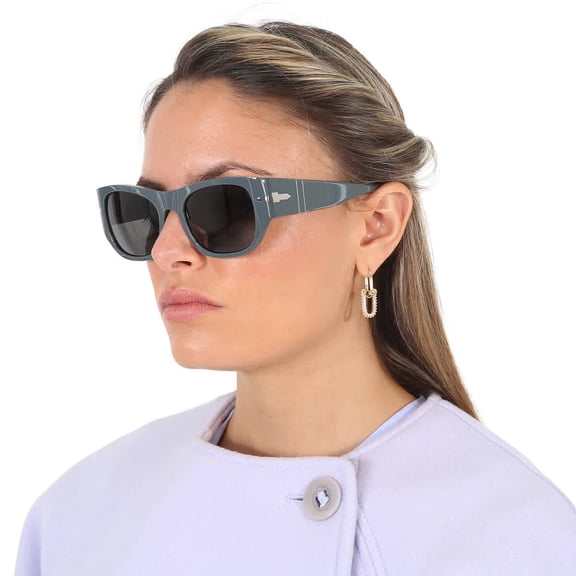 Persol Polarized Black Square Unisex Sunglasses PO3308S 117348 54