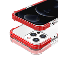 thumbnail image 4 of For Apple iPhone 15 Pro Max (6.7") Hybrid Transparent Acrylic Rubber Gel Hard Silicone TPU Color Bumper Frame Cover ,Xpm Phone Case [ Clear / Red ], 4 of 4