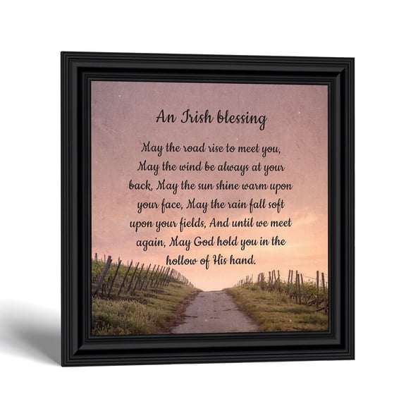 Framed Irish Blessing Wall Art, Sympathy Keepsake Gift